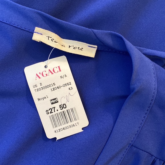 ** Brand New ** Agaci Womens Royal Blue button - Picture 4 of 4